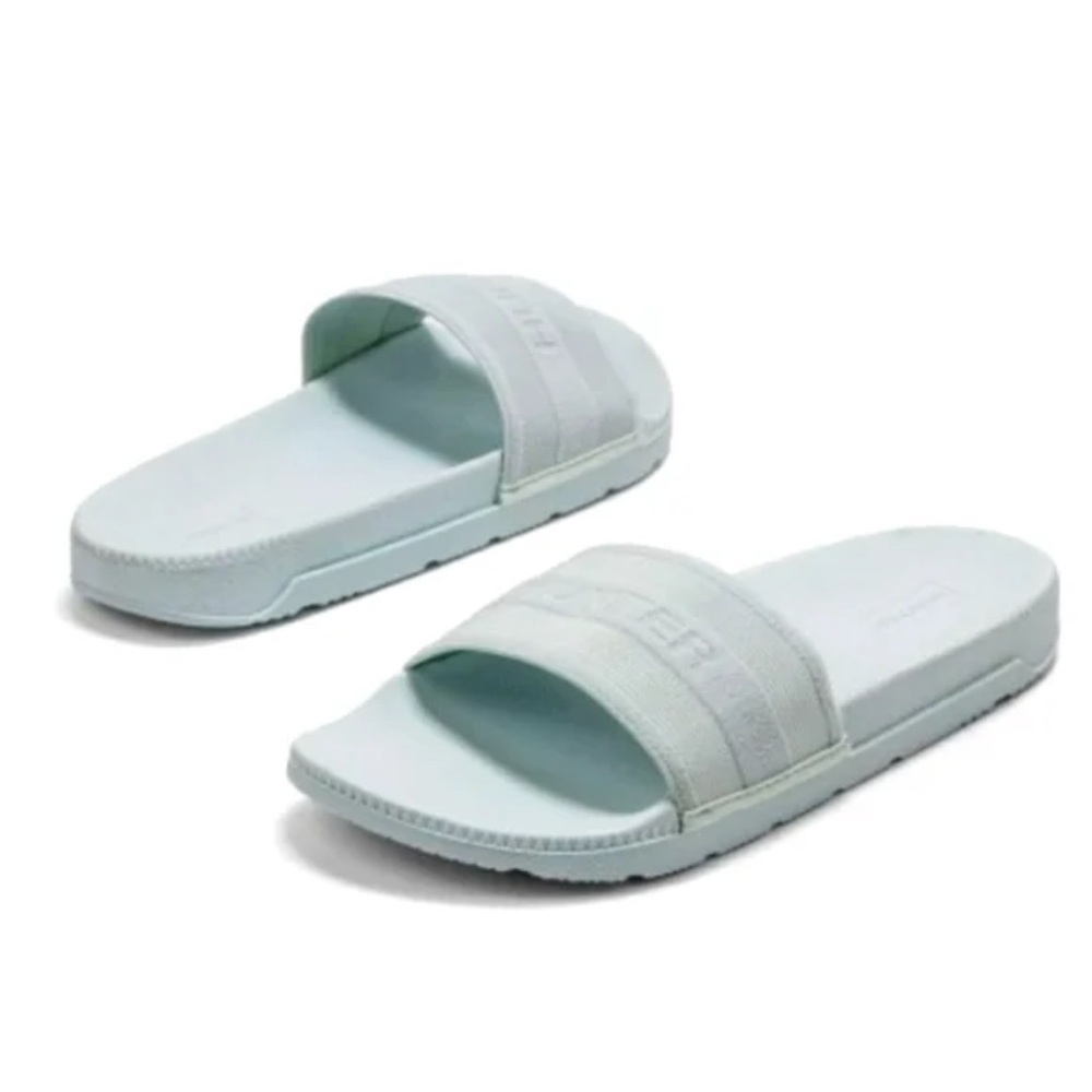 Hunter Elastic Light Blue Slide Sandals